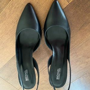 Michael Kors black sling back heels